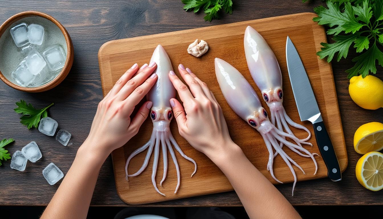 comment préparer des encornets frais