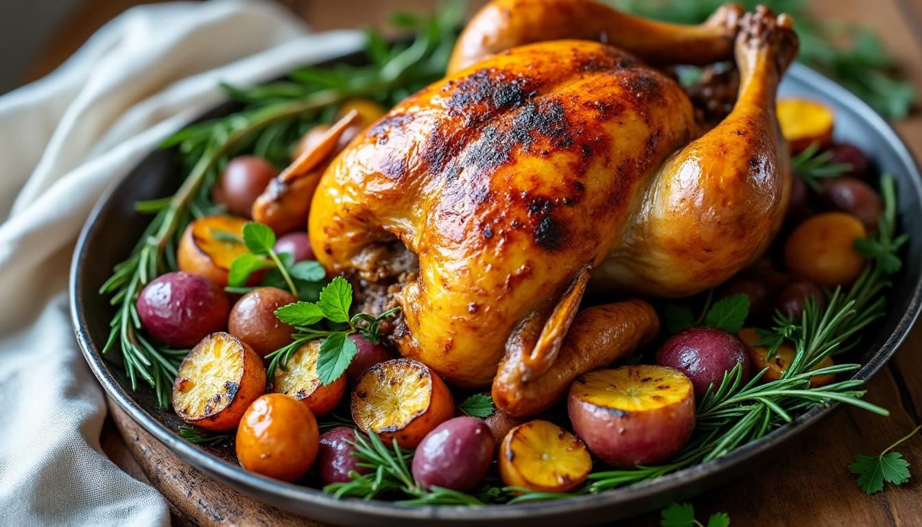découvrez comment choisir l'accompagnement parfait pour sublimer votre dinde ou poulet rôti et régaler vos convives avec des saveurs délicieuses.