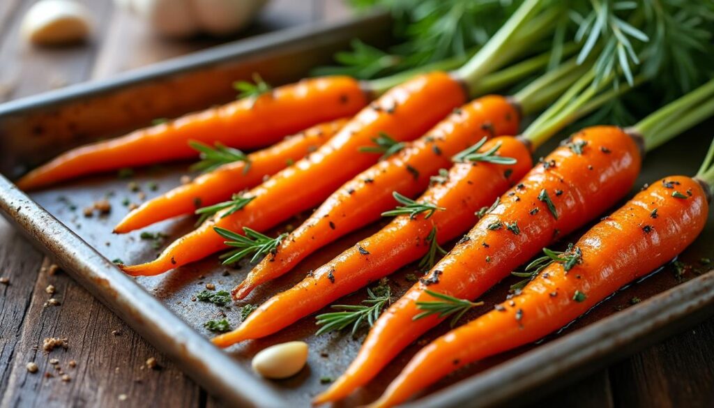 découvrez notre astuce simple pour réussir des carottes au four fondantes et délicieusement parfumées, un accompagnement savoureux pour vos repas.