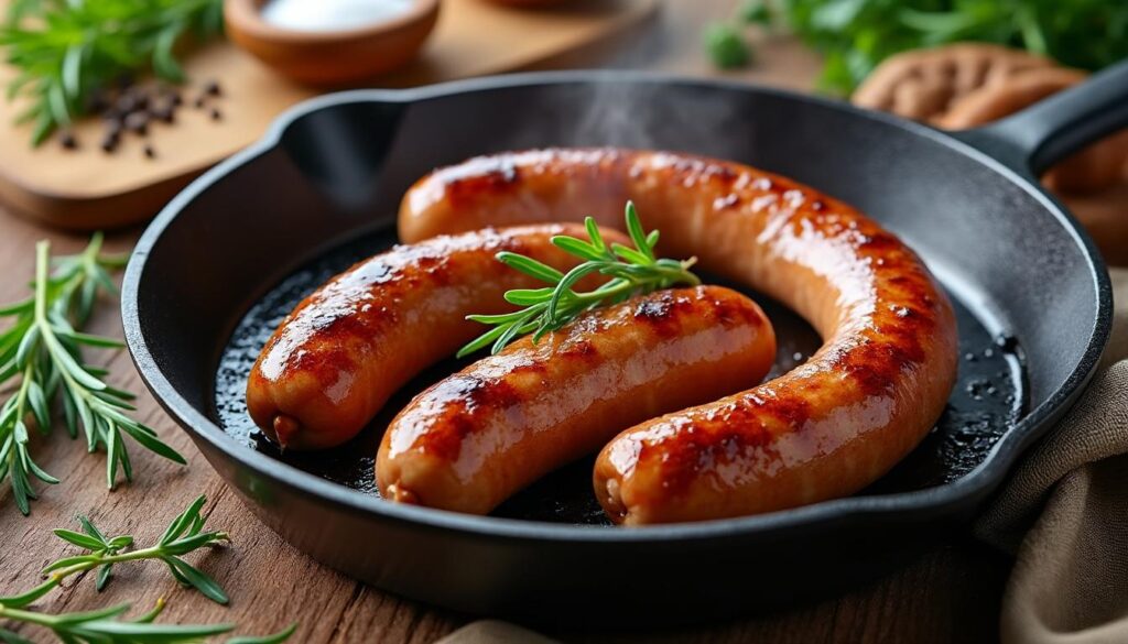 découvrez nos astuces simples pour réussir la cuisson à la poêle de la saucisse de toulouse, obtenir une peau bien dorée et un goût savoureux à chaque bouchée.
