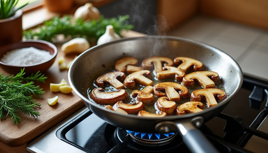 découvrez nos astuces pour cuisiner des champignons à la poêle parfaitement tendres et savoureux, sans qu'ils deviennent caoutchouteux. apprenez les techniques simples pour réussir leur cuisson à la perfection.